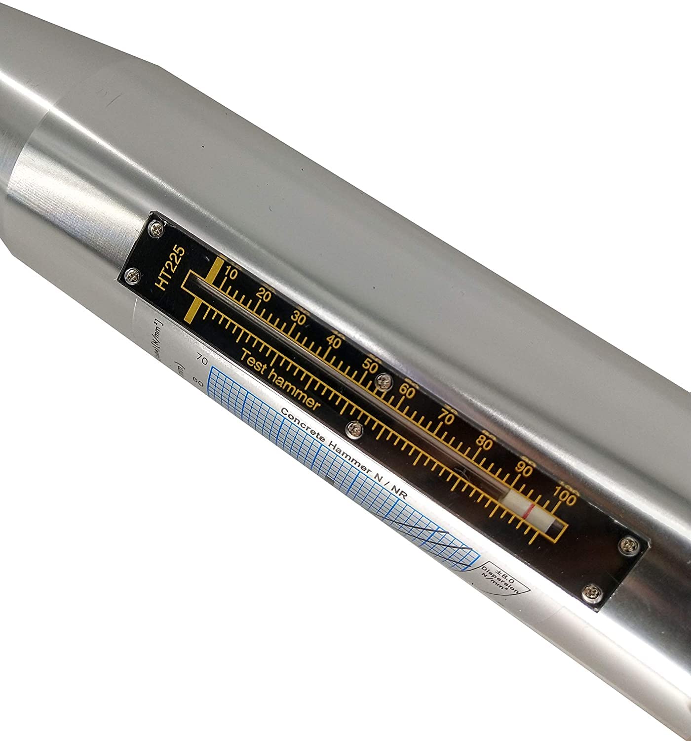 HT-225 Digital Concrete Test Hammer - Rebound Hammer with High Aluminum Shell, 10-60MPa Range for Strength Testing | Perfect for Construction, Civil Engineering & Quality Control Inspections