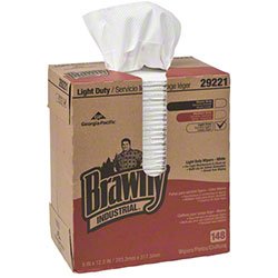 Georgia Pacific 29221 Industrial-Grade Brawny Towels - Heavy-Duty Work Wipers for Tough Cleaning (2960/Case) - Perfect for Workshops, Garages & Industrial Use
