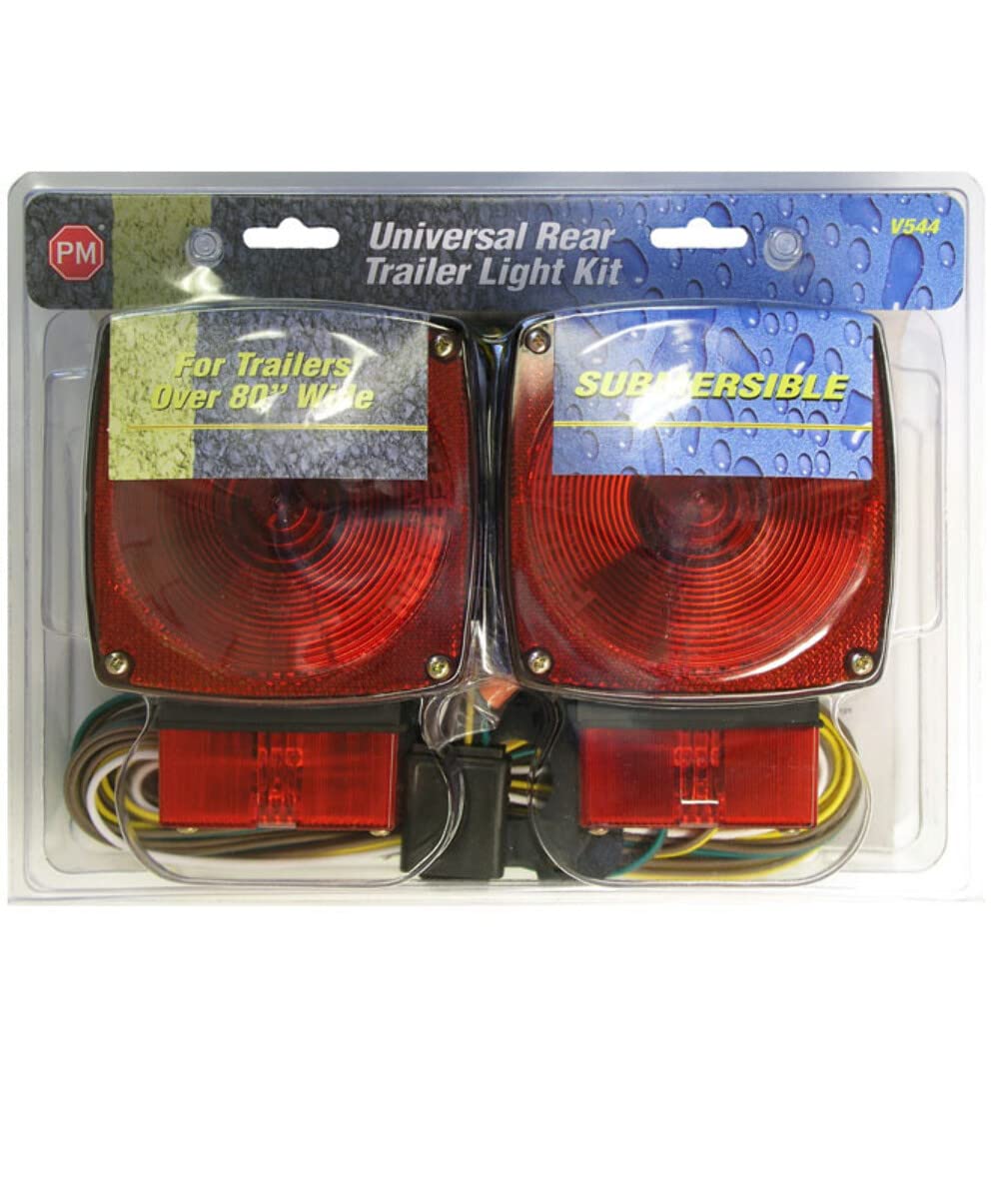 Peterson Red Square Trailer Light Kit - LED Safety Lights for Trucks, Trailers & RVs - Waterproof & Durable for Outdoor Use - Perfect for Camping, Hauling & Road Trips