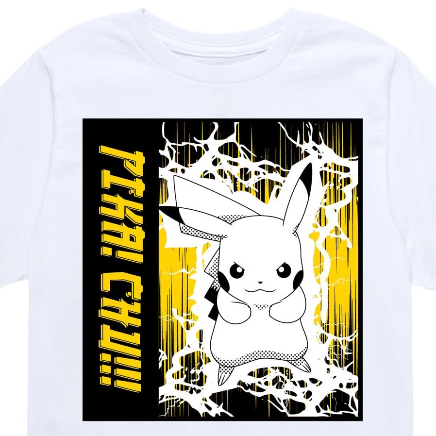 HYBRID APPAREL - Pokémon Anime Lightning Graphic T-Shirt for Youth - Cool Short Sleeve Tee for Casual Wear, Gaming Events & Anime Conventions