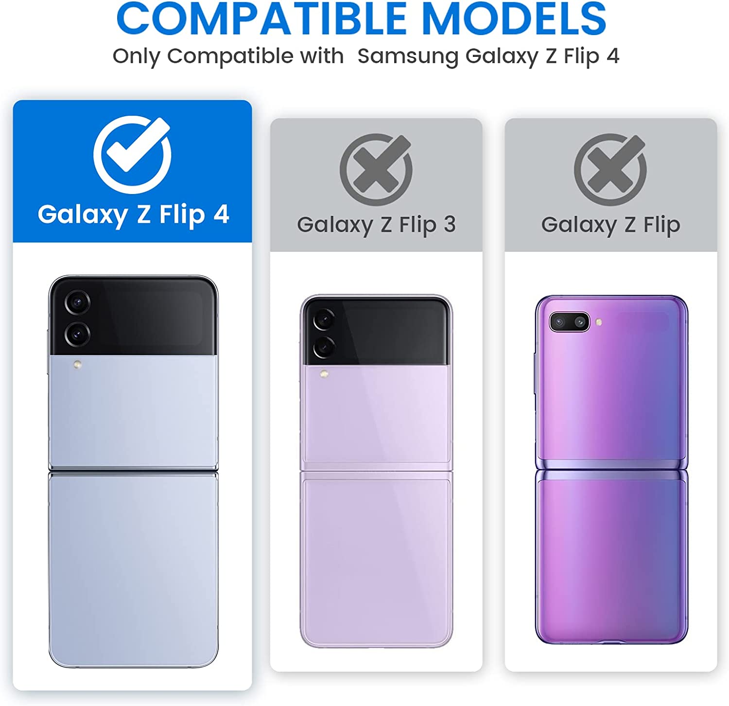 Samsung Galaxy Z Flip 4 Kickstand Case with Slide Camera Protection - Perfect for Hands-Free Viewing & Selfies