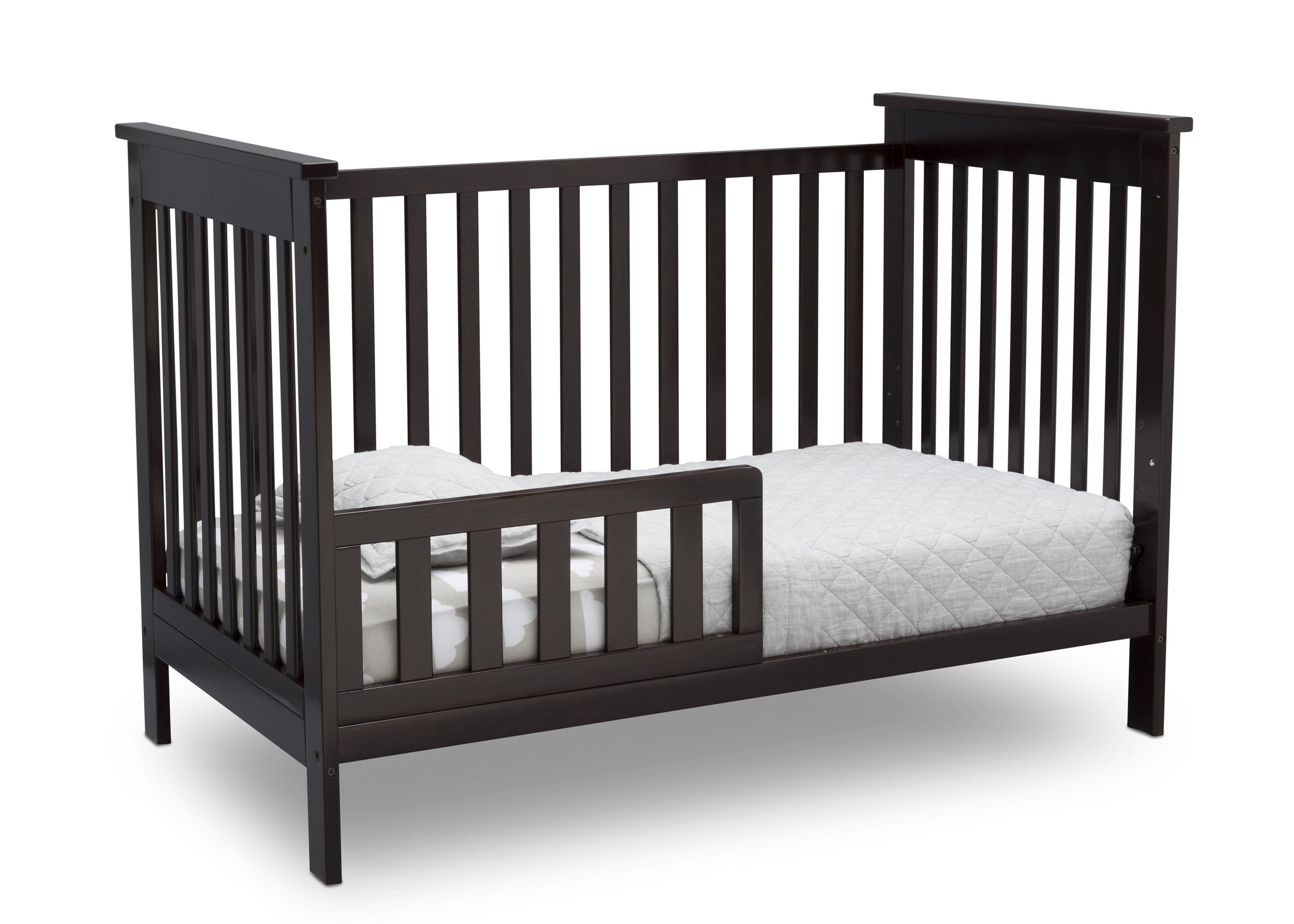 Adley 3-in-1 Convertible Baby Crib - Toddler Bed & Daybed - Safe Nursery Furniture for Newborns & Kids - Perfect for Bedrooms, Daycare & Guest Rooms