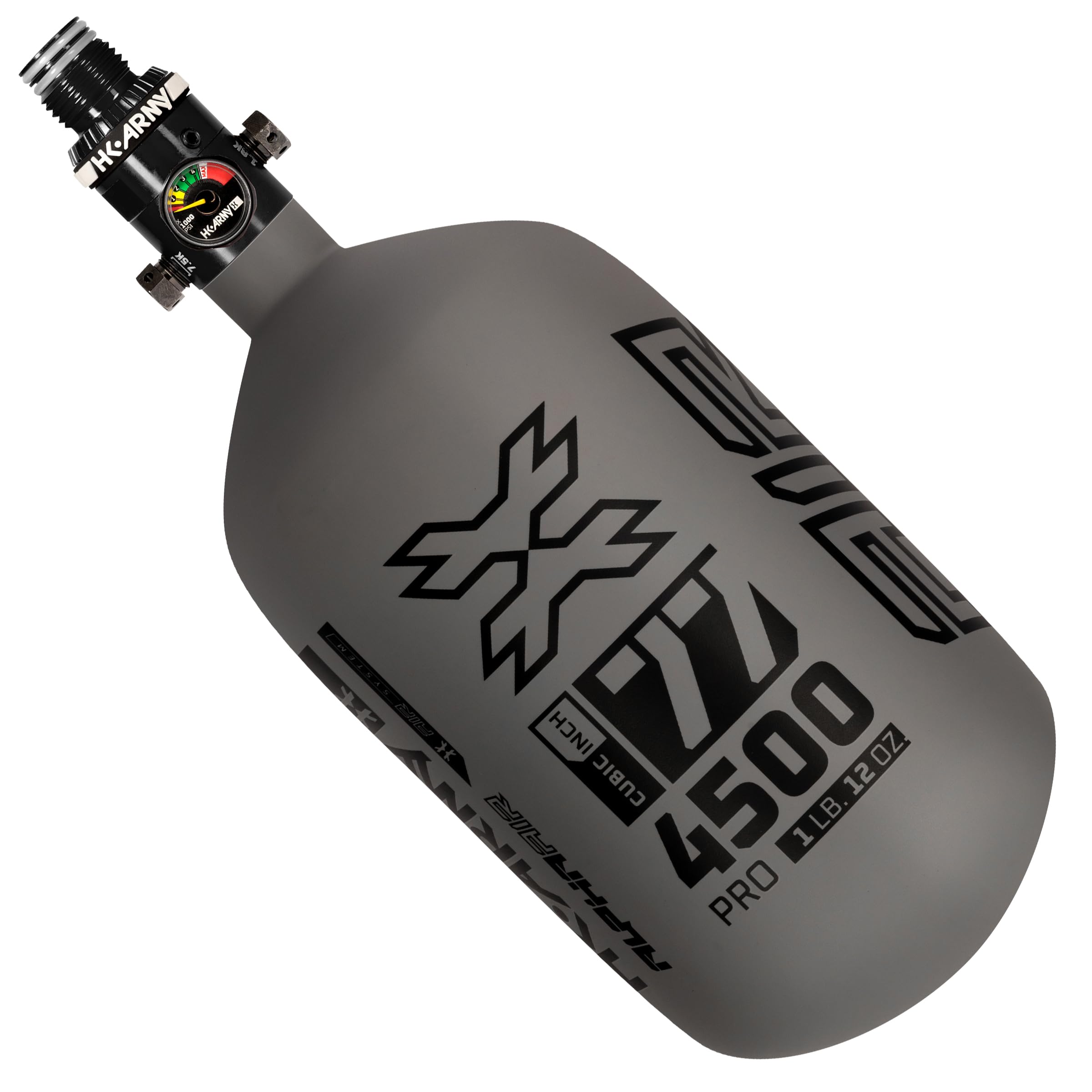 HK Army HPA Paintball Tank - Lightweight Alpha Air Carbon Fiber Compressed Air Tank (4500 psi, HP8 Regulator) for Tournament & Outdoor Paintball Games