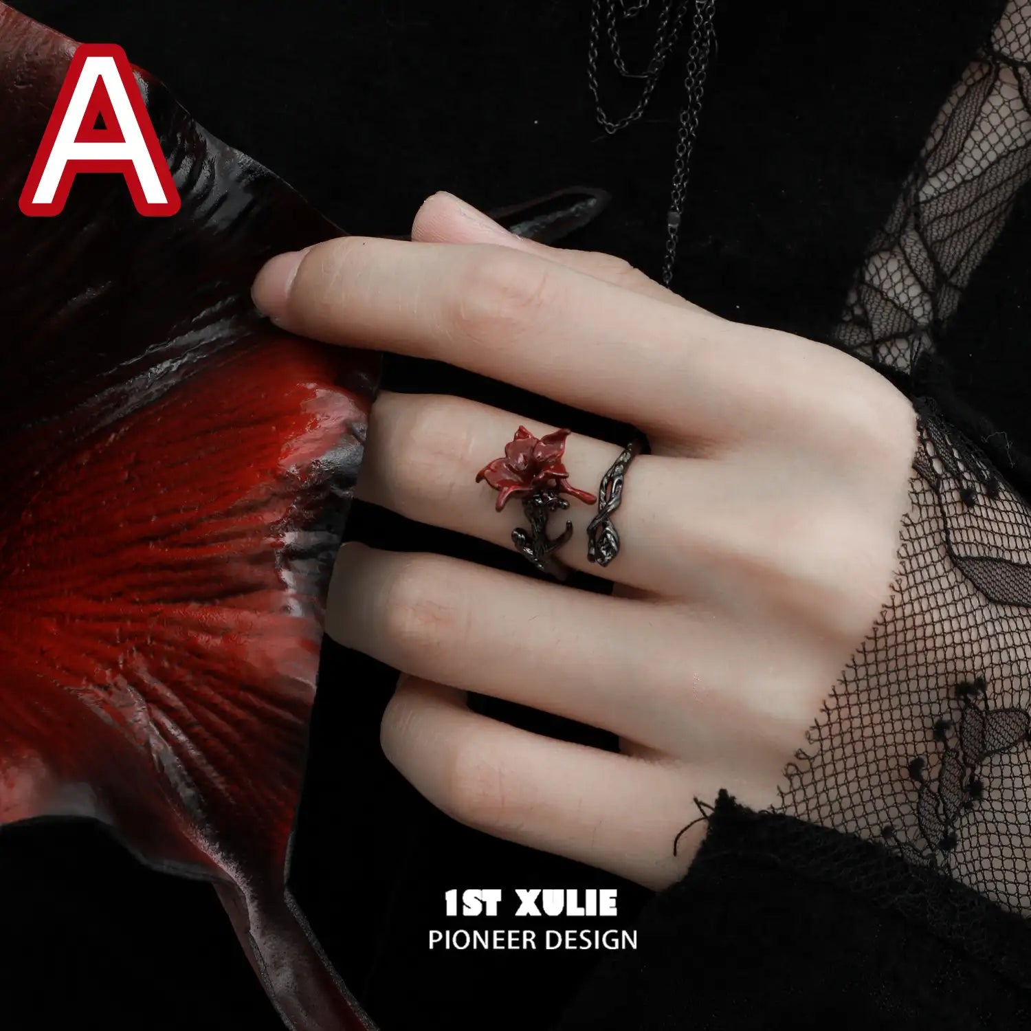 Bloody Datura Collection Set - Gothic Jewelry for Women | Perfect for Halloween, Dark Aesthetic Fashion & Vampire-Themed Parties