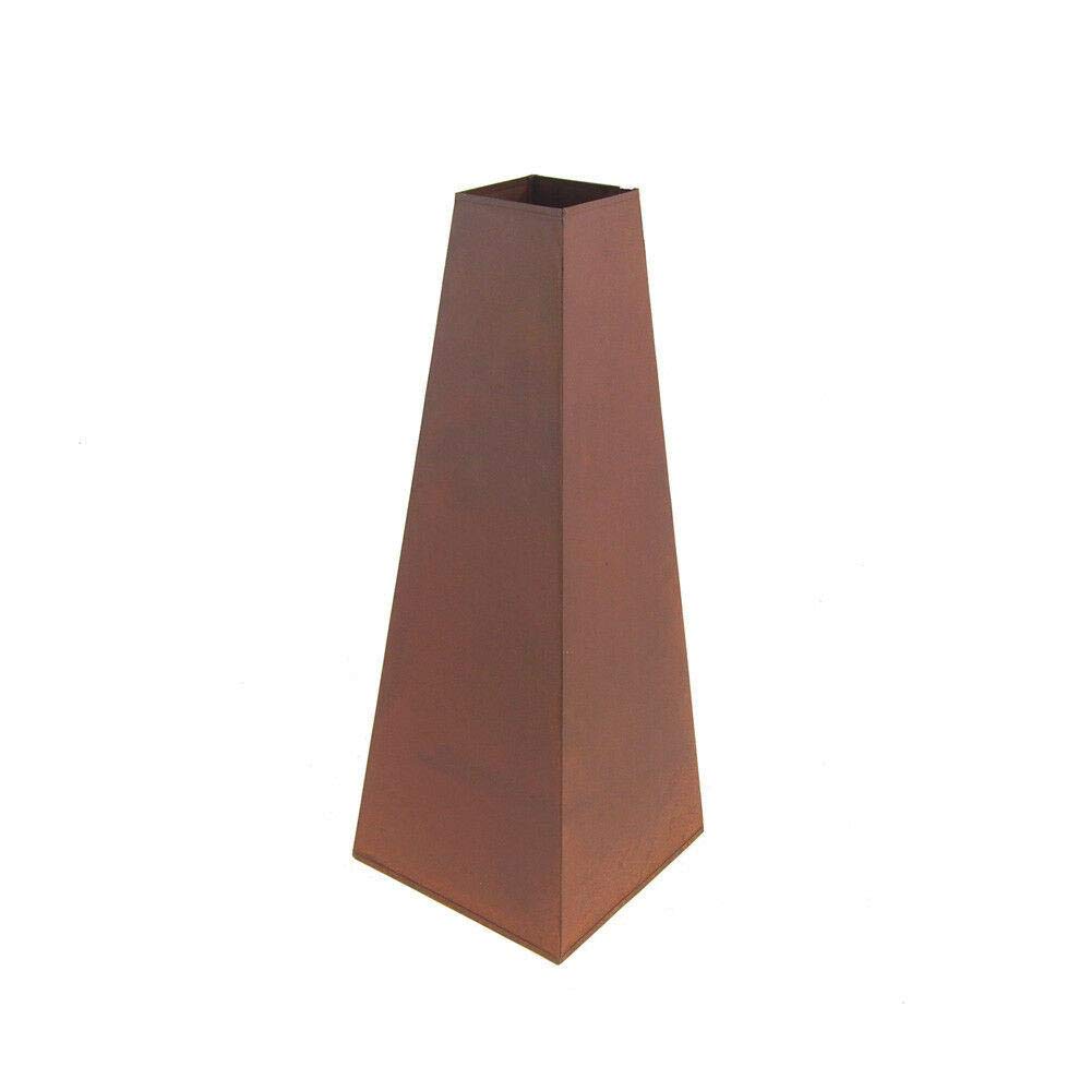 13-Inch Metal Flower Trapezoid Vase - Modern Floor Vase for Home Decor, Wedding Centerpieces & Office Reception - Large Decorative Vase for Fresh & Artificial Flowers