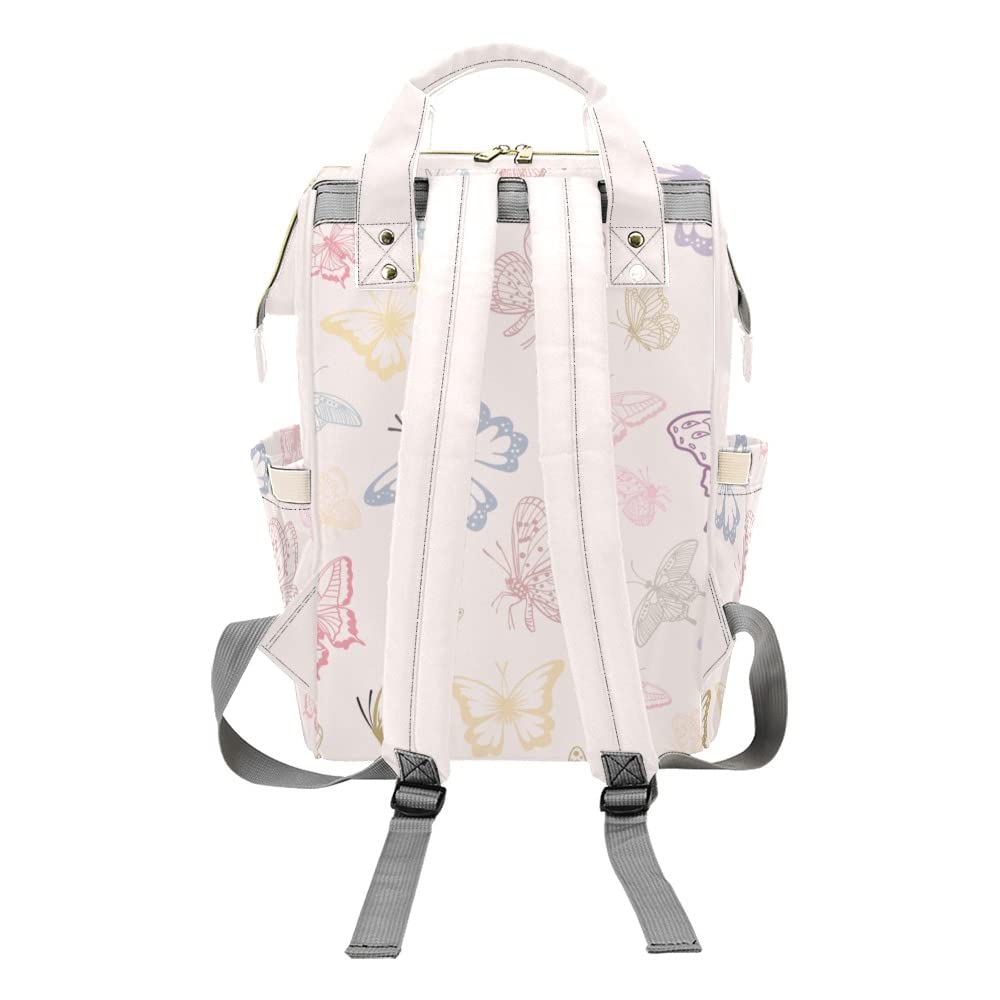 Custom Personalized Diaper Backpack for Baby Girls & Boys - Colorful Travel Nappy Bag with Name Embroidery, Large 15