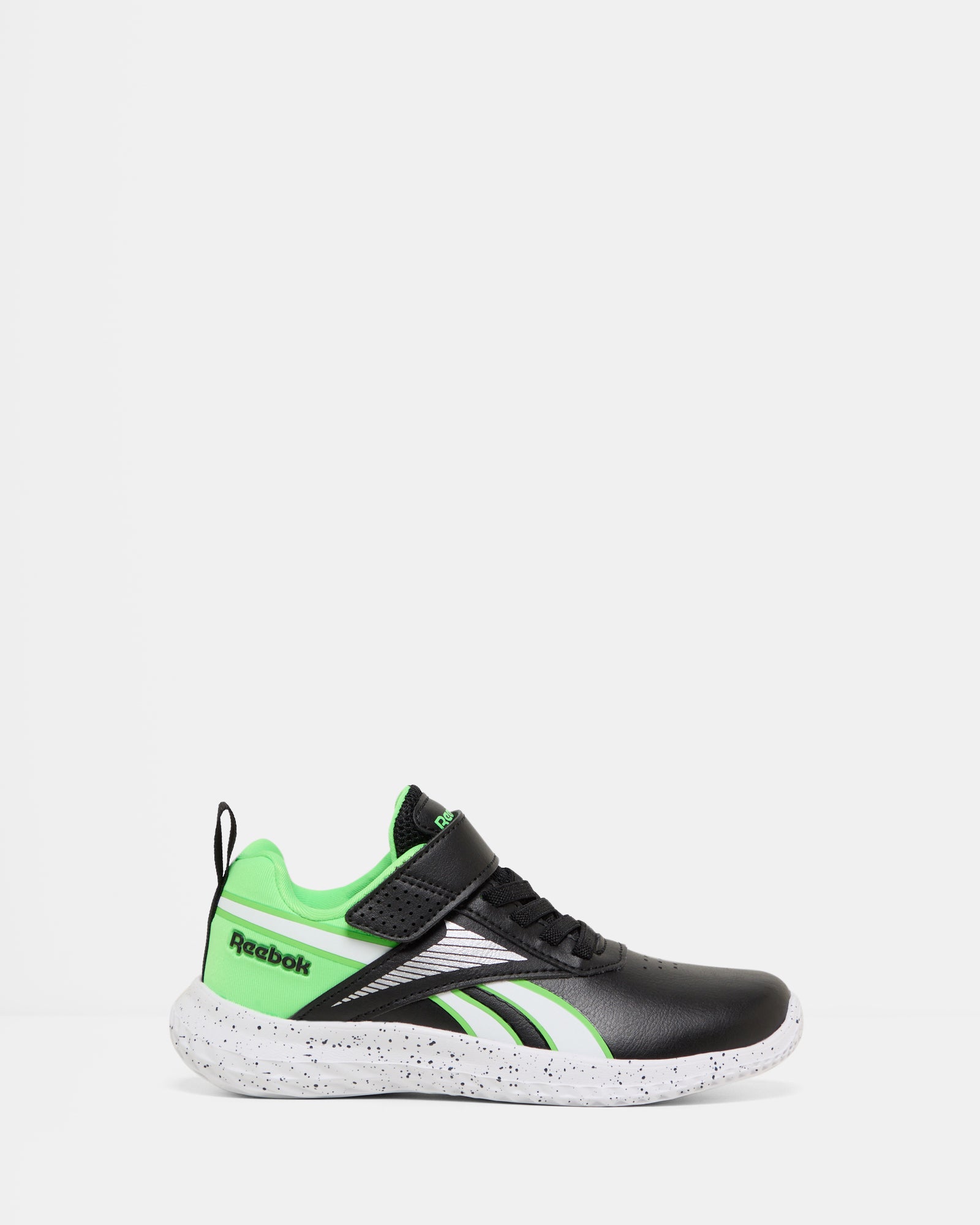 Rush Runner Syn EL TS Running Shoes for Men - Black/Solar Lime/White - Lightweight & Breathable for Jogging, Gym & Daily Wear