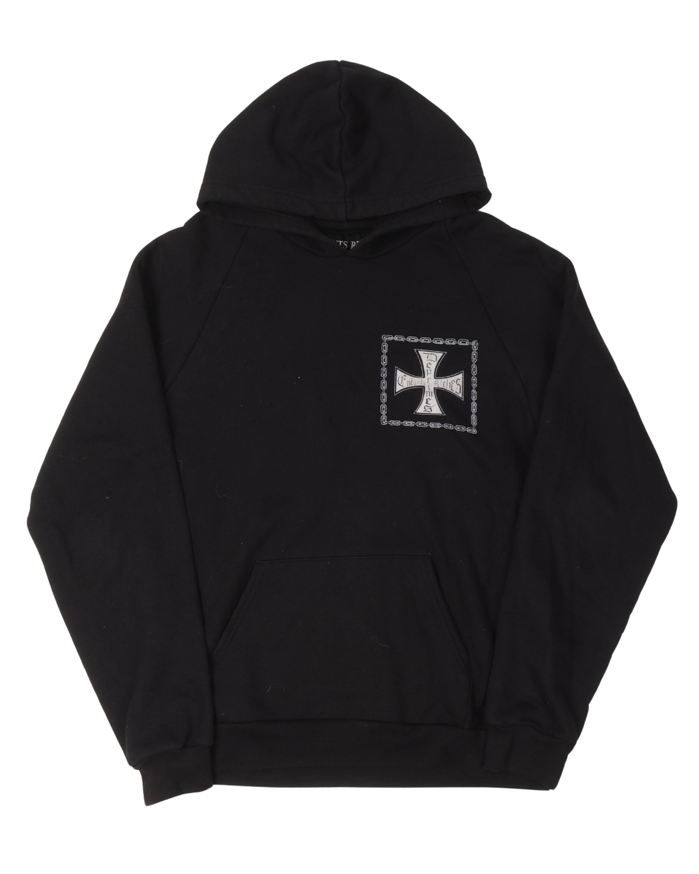 Stylish Iron Cross Hoodie with Rose Embroidery - Trendy Gothic Streetwear for Men & Women | Perfect for Casual Outfits, Parties & Urban Fashion