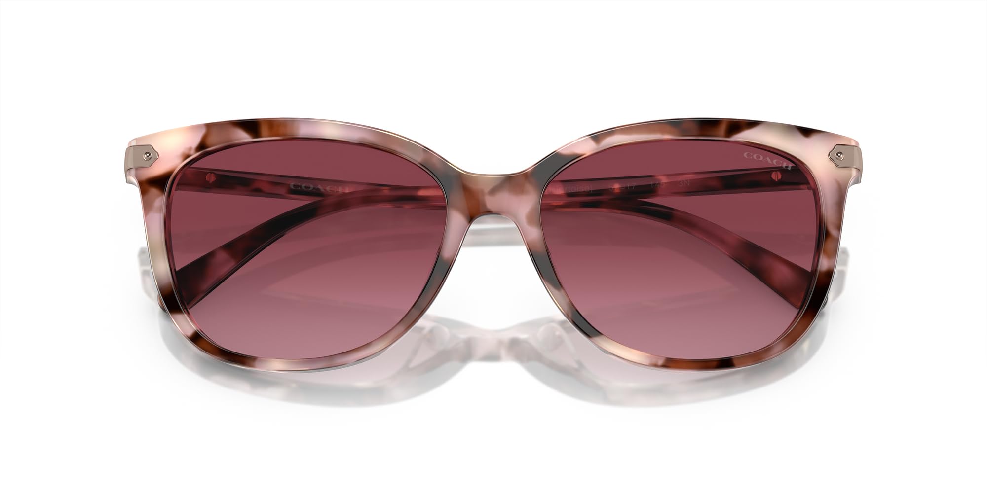 Coach Women's HC8378U Cat Eye Sunglasses – UV Protection, Polarized Lenses, Lightweight & Stylish for Outdoor, Beach, and Driving