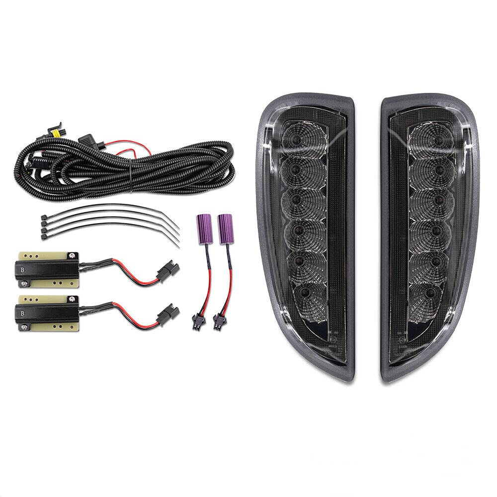 2006-2010 Porsche Cayenne 967 LED Daytime Running Lights (DRL) & Turn Signal Lamps - Smoke White/Amber DRL Fog Light Bulbs | Enhanced Visibility & Style for Day & Night Driving