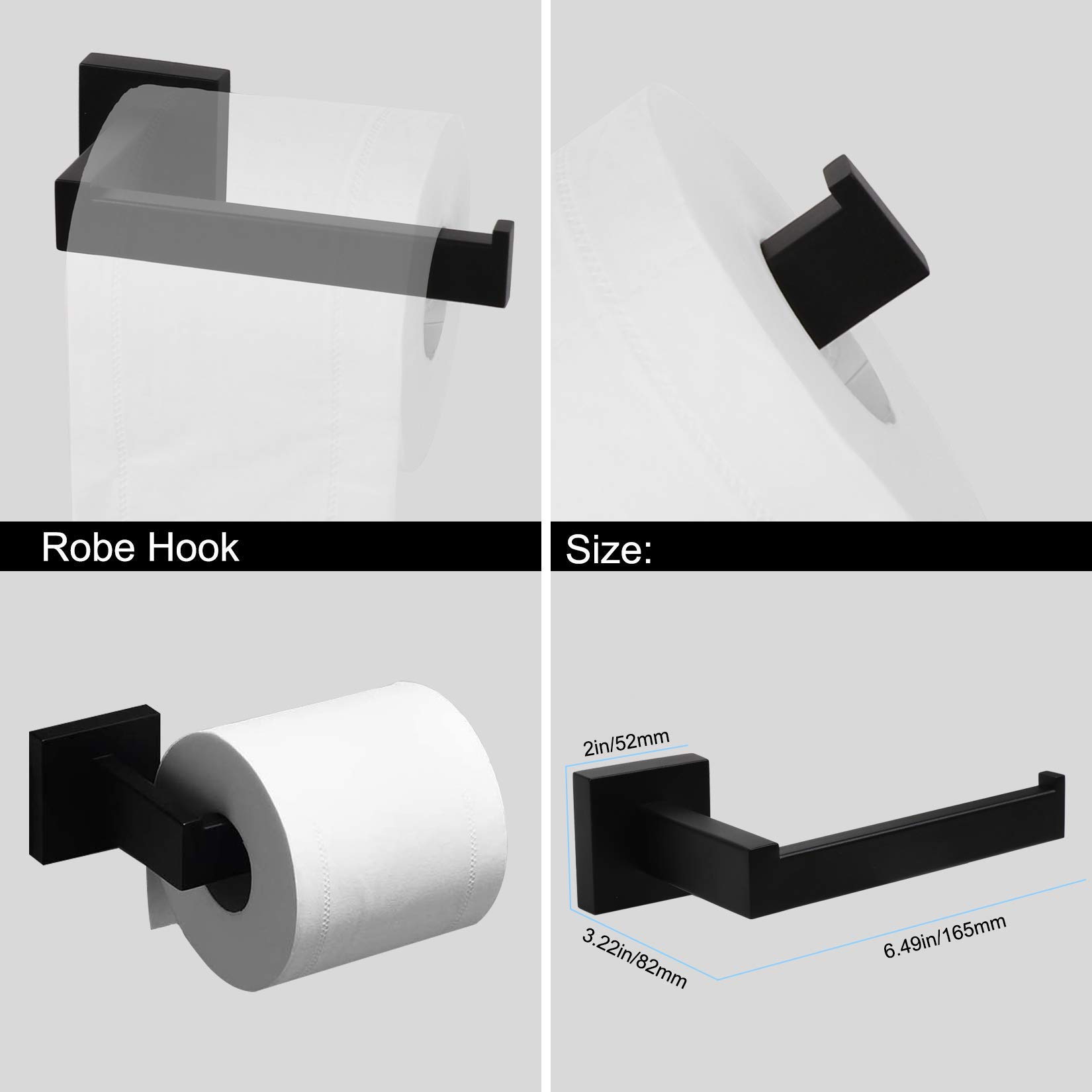 Ralbay 24 Inch LED Modern Black Vanity Light - 6-Piece Bathroom Lighting Set, 20W Frosted Aluminum Fixture with 4500K Natural White Light - Perfect for Bathroom Vanity, Mirror Lighting & Modern Home Decor