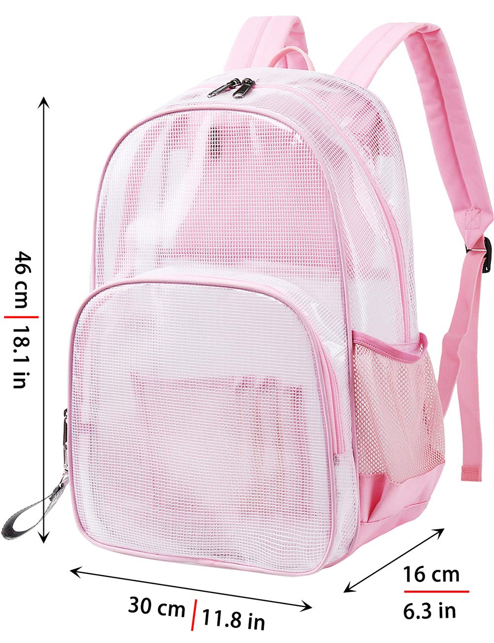 MyGreen Clear Backpack - Heavy Duty Transparent School Backpack with Laptop Compartment for 15.6 Inch Laptop - Perfect for School, Travel, Airport Security & Work