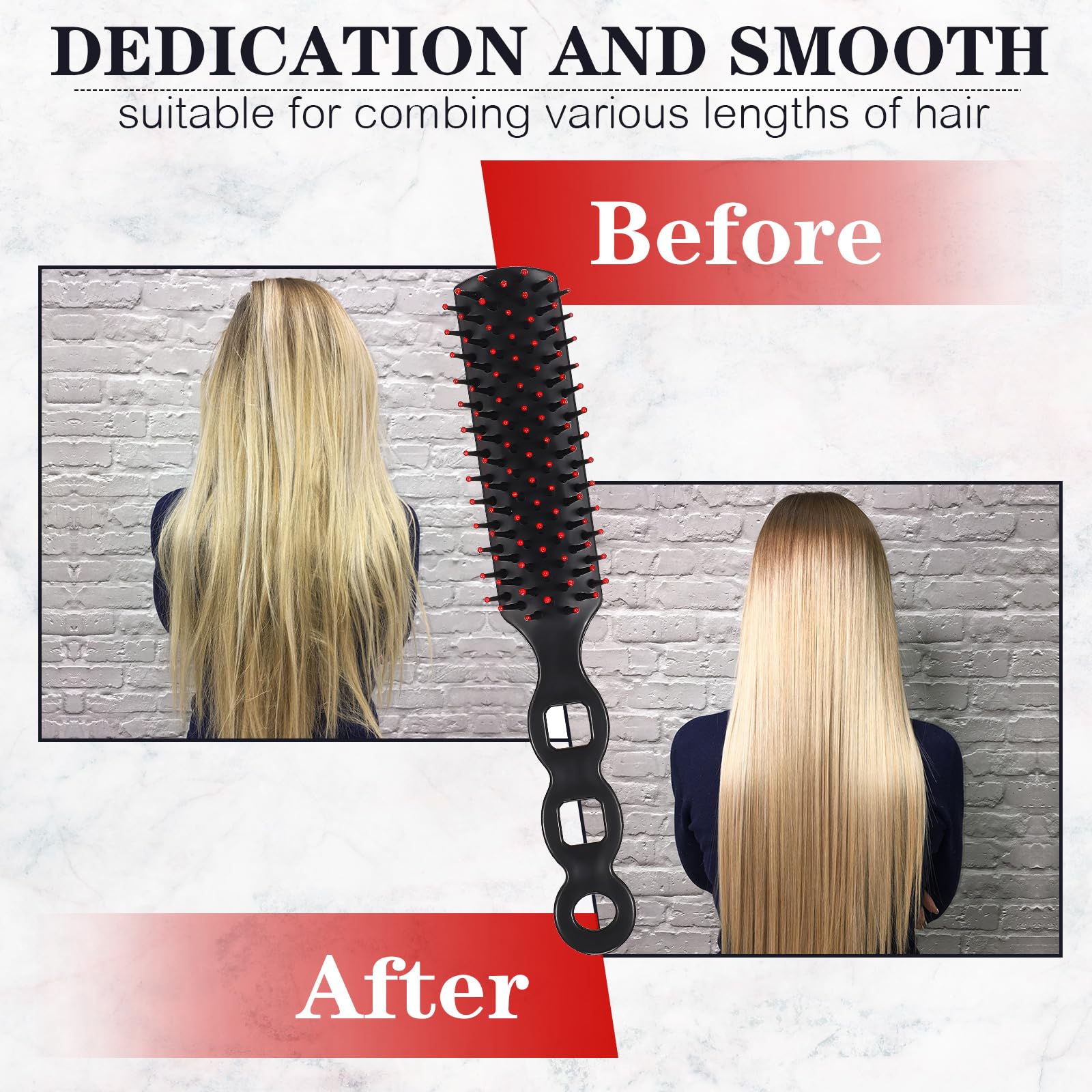 400 Pcs Bulk Hair Brushes for Homeless - Individually Wrapped Bristle Brushes for Curly & Straight Hair - Ideal for Shelters, Hotels, Nursing Homes, Charity & Church Donations (7.5