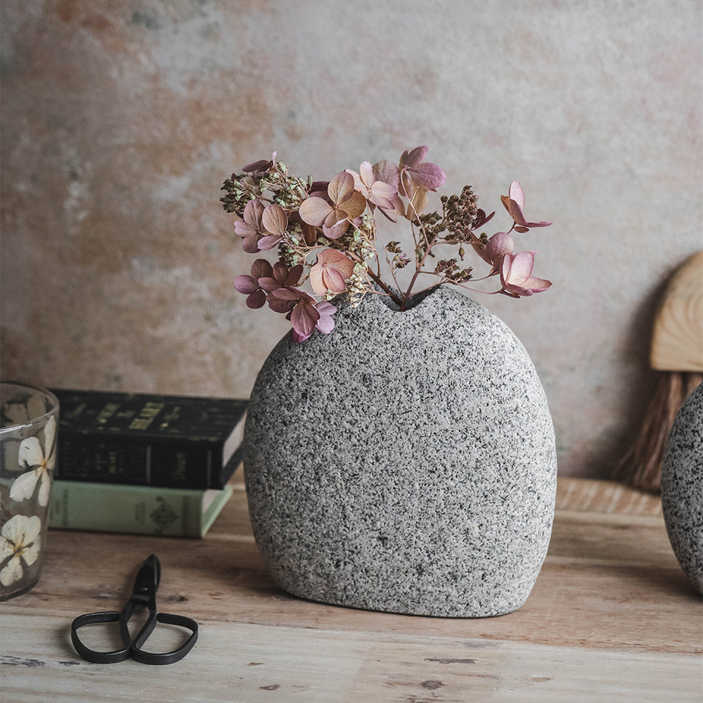 Handcrafted Stone Vase - Elegant Home Decor for Living Room, Dining Table & Wedding Centerpieces | Natural Stone Flower Vase for Modern & Rustic Interiors