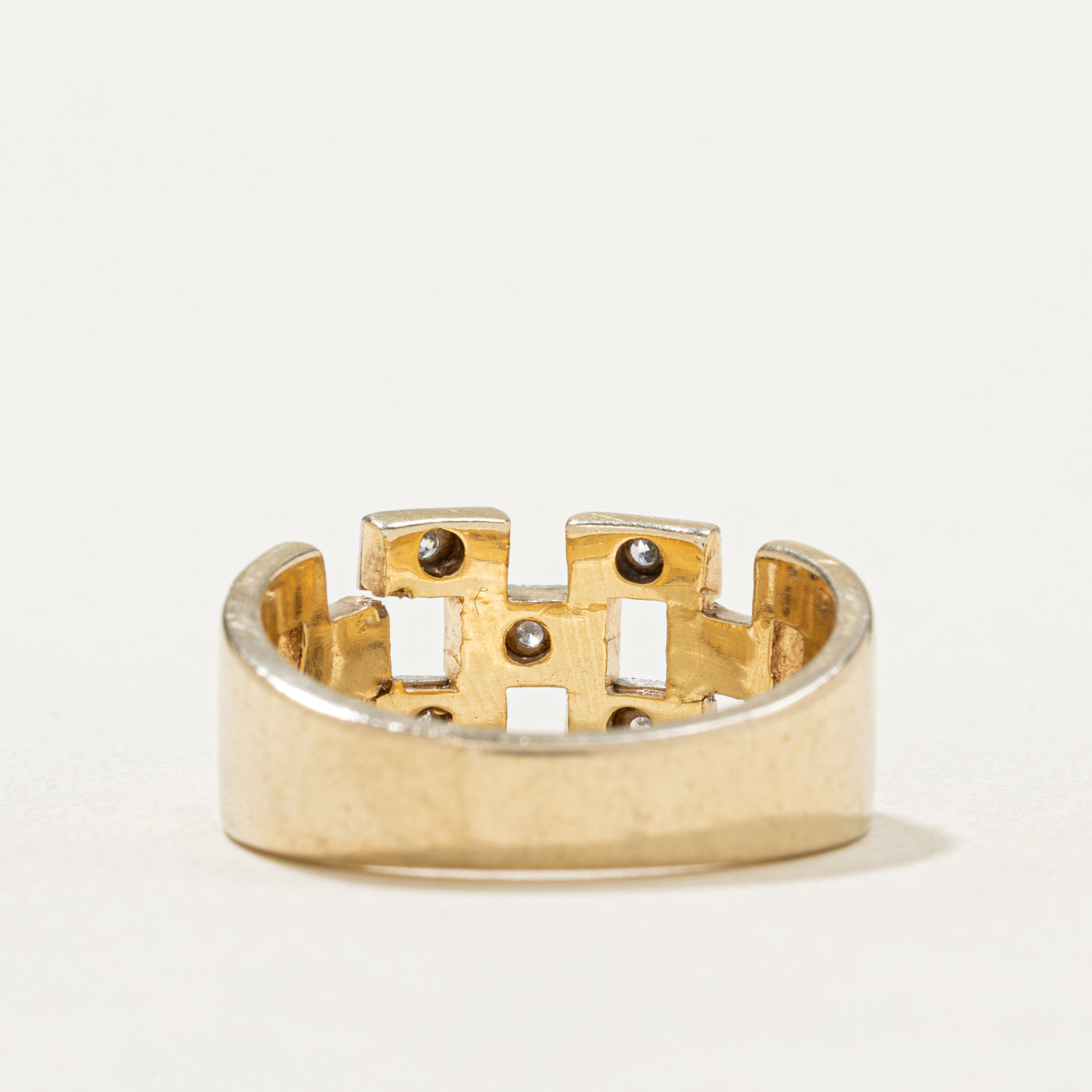 10K Gold Diamond Panther Chain Ring - 0.40ctw Genuine Diamond Jewelry - Size 6.75 Women's Fashion Ring - Perfect for Gifts, Parties & Special Occasions