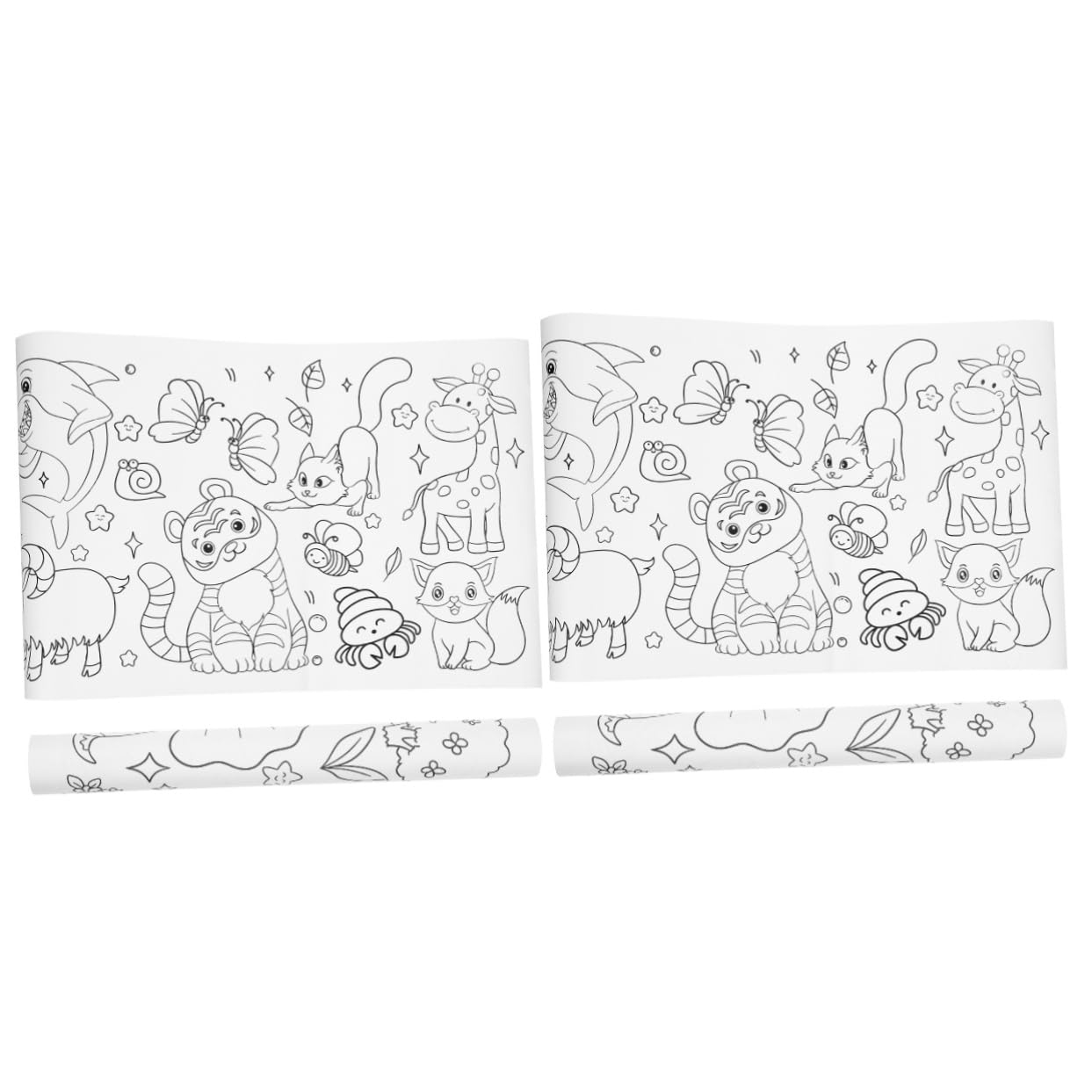 EXCEART 4 Rolls Large Coloring Poster Paper for Kids - Graffiti Scroll Drawing Paper, Art Supplies for Children, Stretchable Painting Poster for Creative Play & Classroom Activities | Perfect for Home, School & DIY Projects