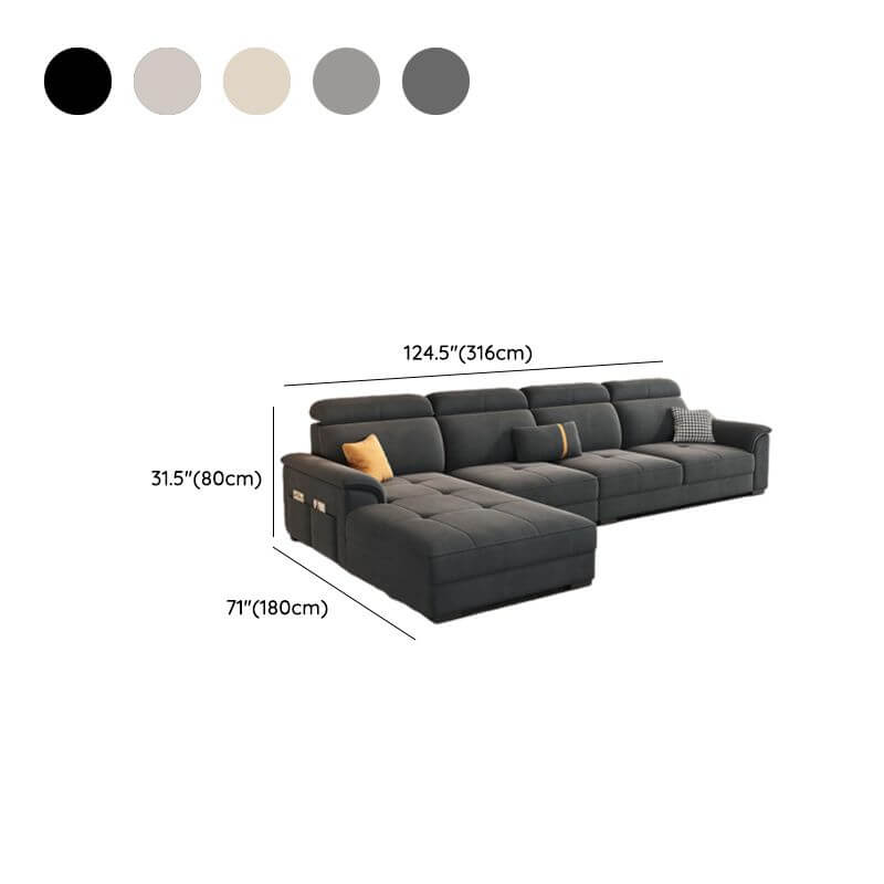 L-Shaped Sectional Sofa with Left Chaise & Button Tufted Design - Modern Living Room Furniture for Small Spaces & Apartments