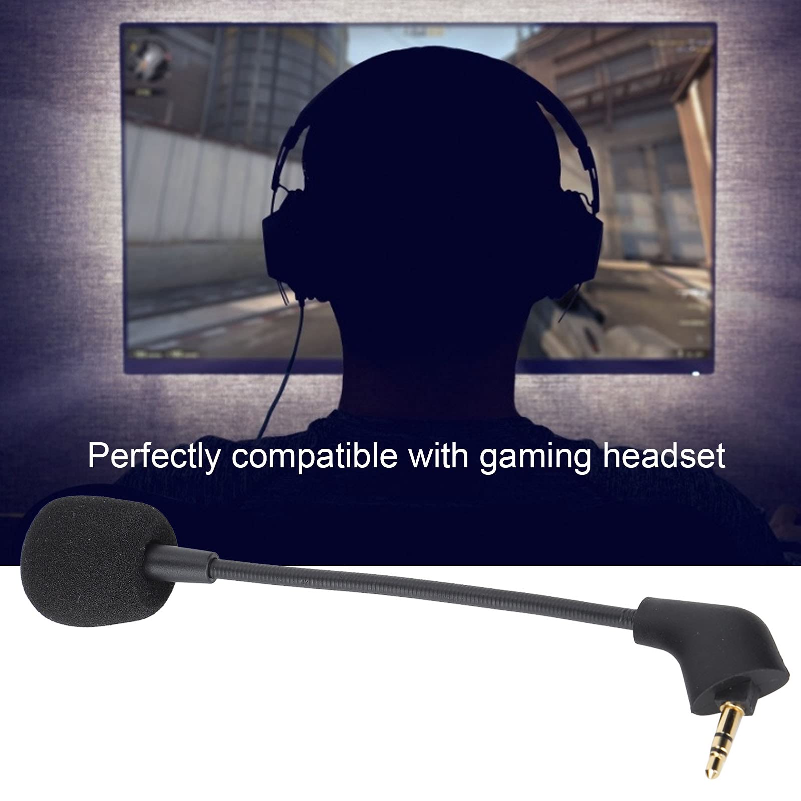 Kingston HyperX Cloud Core & Cloud II Replacement Microphone - Noise Canceling Headset Mic for Gaming, Streaming & Online Meetings
