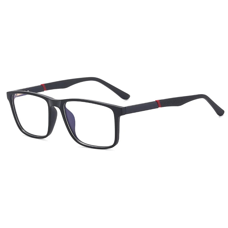 CCspace Unisex Full Rim Square TR90 Titanium Eyeglasses Frame 57307 - Lightweight & Durable Glasses for Work, Reading & Everyday Wear