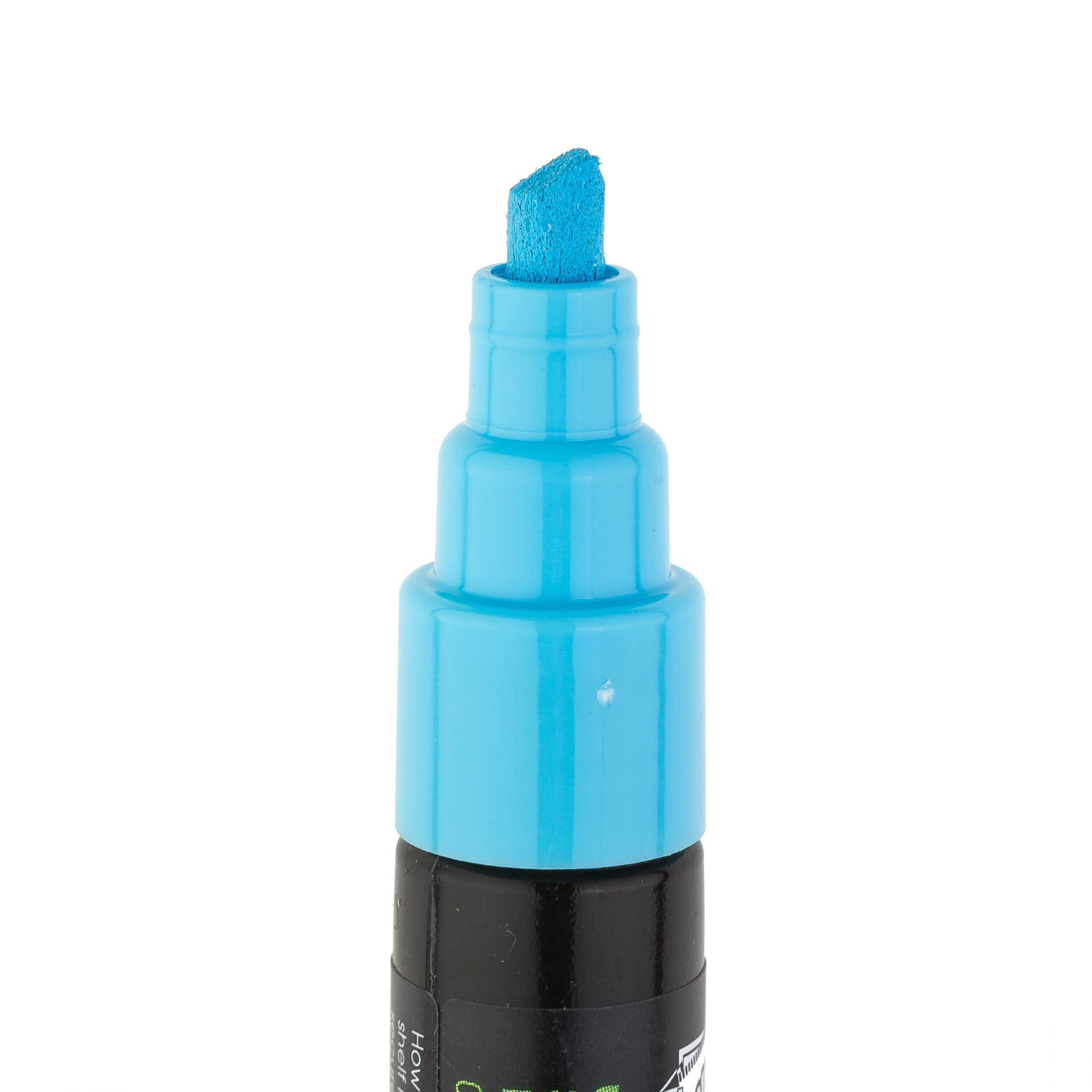 Uchida 483-C-F3 Chisel Tip Bistro Chalk Marker - Fluorescent Blue - Perfect for Menu Boards, Signage, and Restaurant Decor