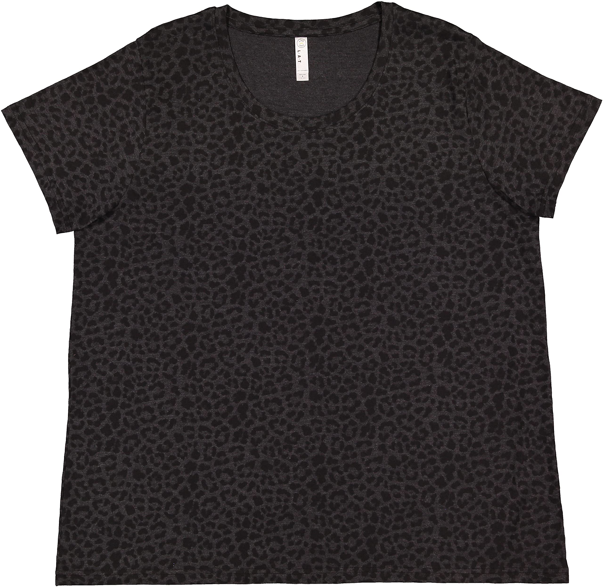 LAT Women's Curvy Fit Soft Stretch Jersey T-Shirt - Comfortable Everyday Casual Top for Work, Outings & Layering