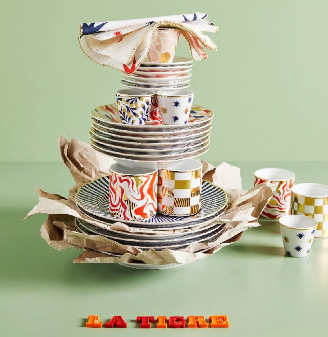 Bitossi Italy Abracadabra Dinnerware Set by La Tigre - Premium Ceramic Plates & Bowls for Elegant Dining, Perfect for Dinner Parties & Home Decor