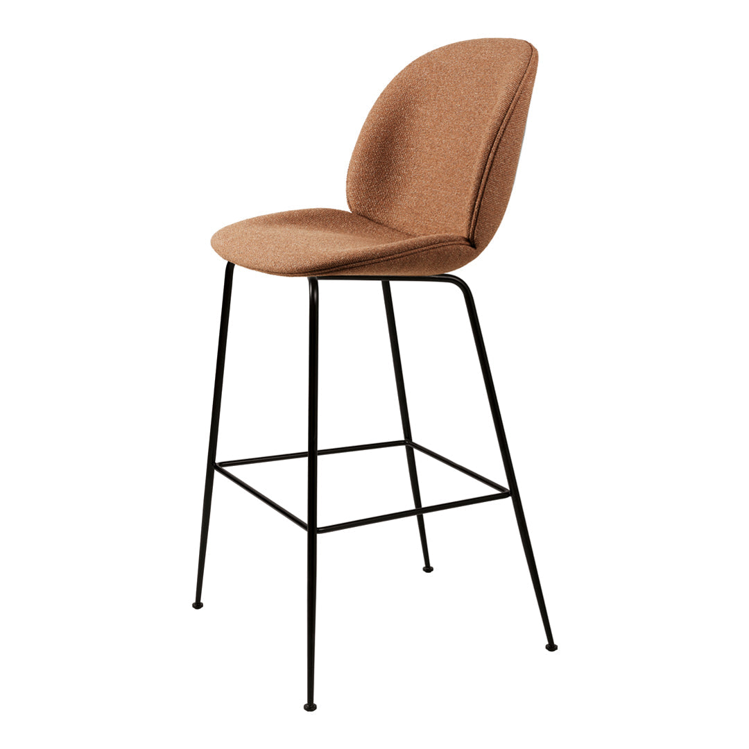 Stylish Beetle Bar Chair - Fully Upholstered Counter Height Stool for Kitchen Island, Breakfast Nook & Home Bar - Comfortable Modern Seating Solution