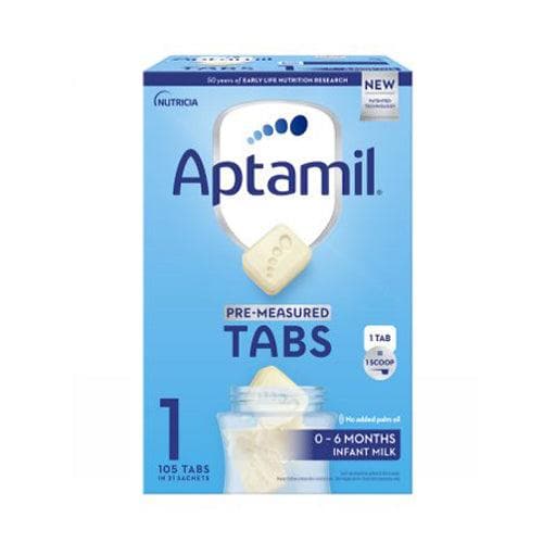 Aptamil Stage 1 Baby Vitamin D Supplement Tabs - 105 Tablets in 21 Sachets for Newborns & Infants - Supports Healthy Bone Development & Immune System