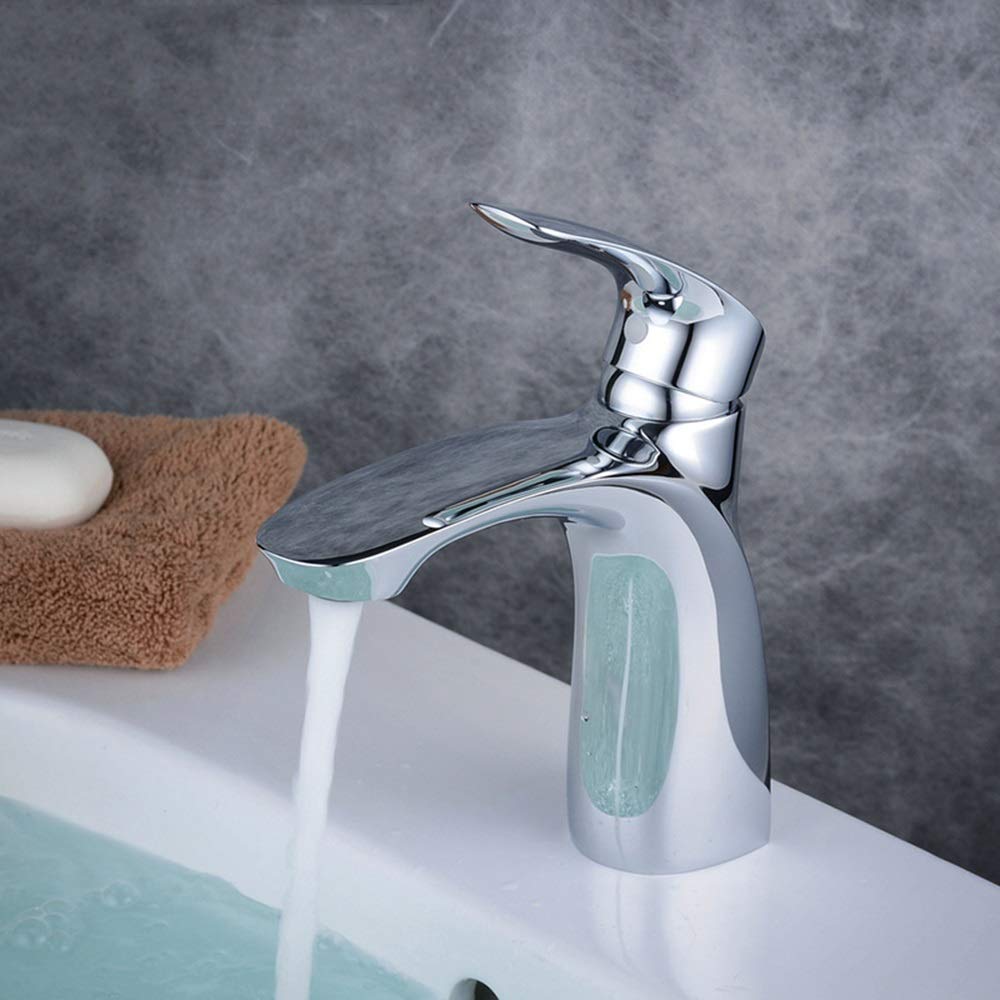 Premium Brass Basin Faucet - Cold Mix Bathroom Sink Tap for Home & Hotel - Durable Full Copper Construction - Perfect for Bathroom Vanity, Wash Basin & Water Supply - Elegant & Functional Design for Modern Spaces