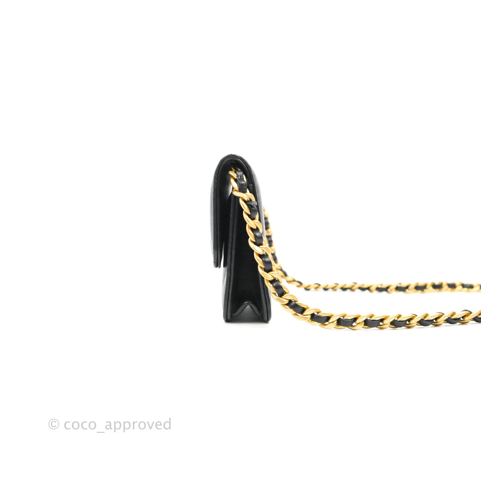 Chanel 19 Card Holder With Chain Black Mixed Hardware - Luxury Wallet for Women - Perfect for Everyday Use, Travel & Special Occasions