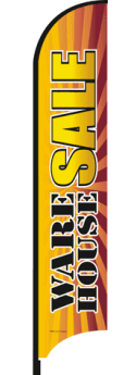 Feather Flag Banner - High Visibility Advertising Flag for Warehouse Sales & Outdoor Events | Durable Custom Feather Flags for Business Promotions, Grand Openings & Seasonal Sales