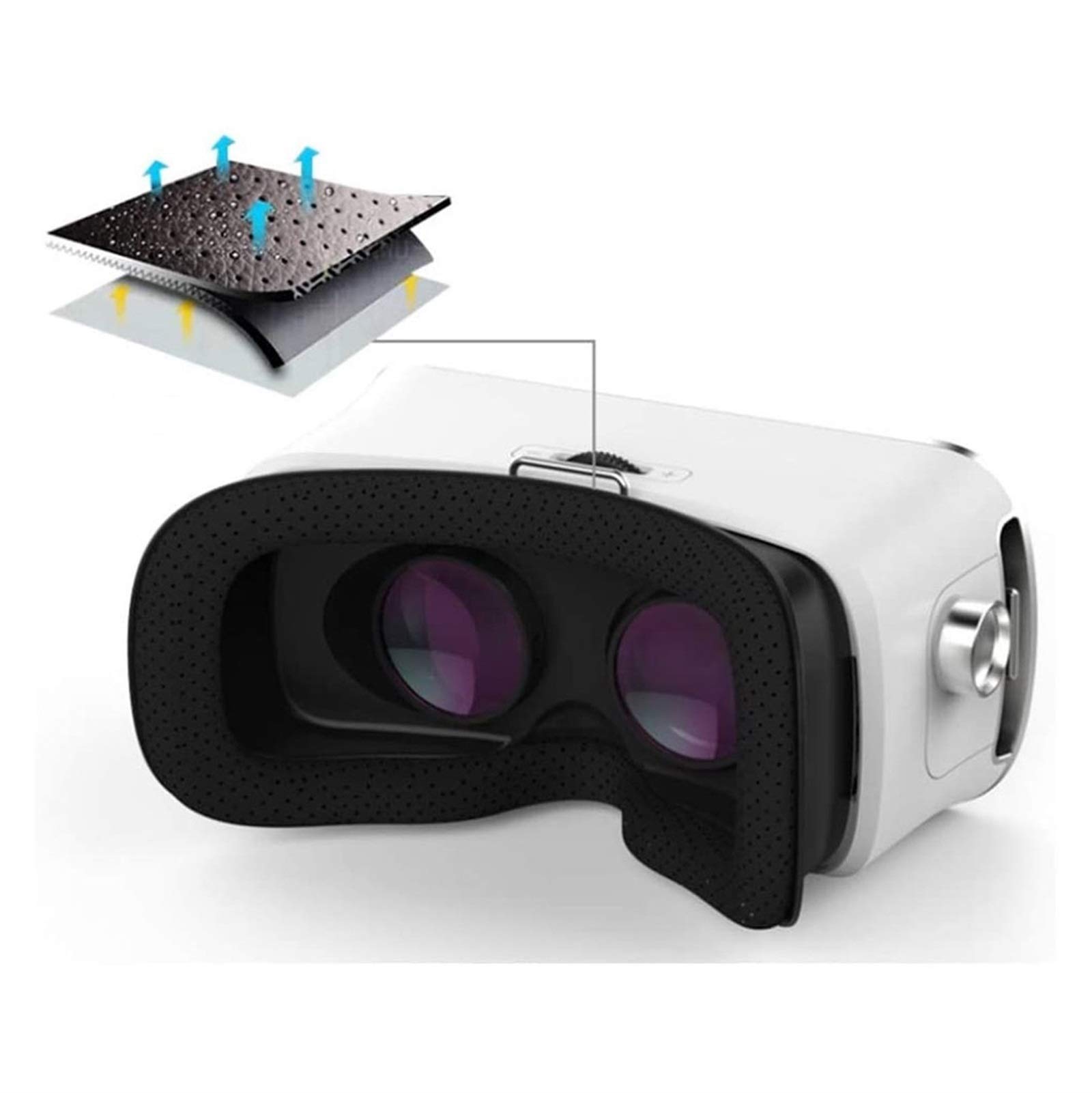 HHWKSJ VR Headset with Remote Controller - 3D Virtual Reality Glasses for iPhone & Android Smartphones | Immersive Gaming & Movie Experience | Comfortable Eye Protection for Extended Use