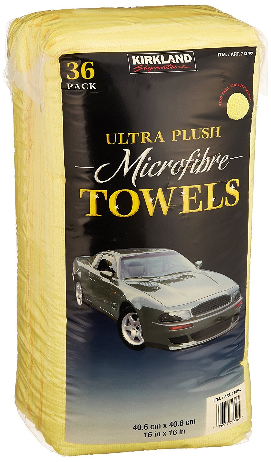 Kirkland Signature Ultra High Pile Premium Microfiber Towels - 36 Pack (5 Units) - Super Soft & Absorbent Bath, Gym & Cleaning Towels for Home & Spa Use