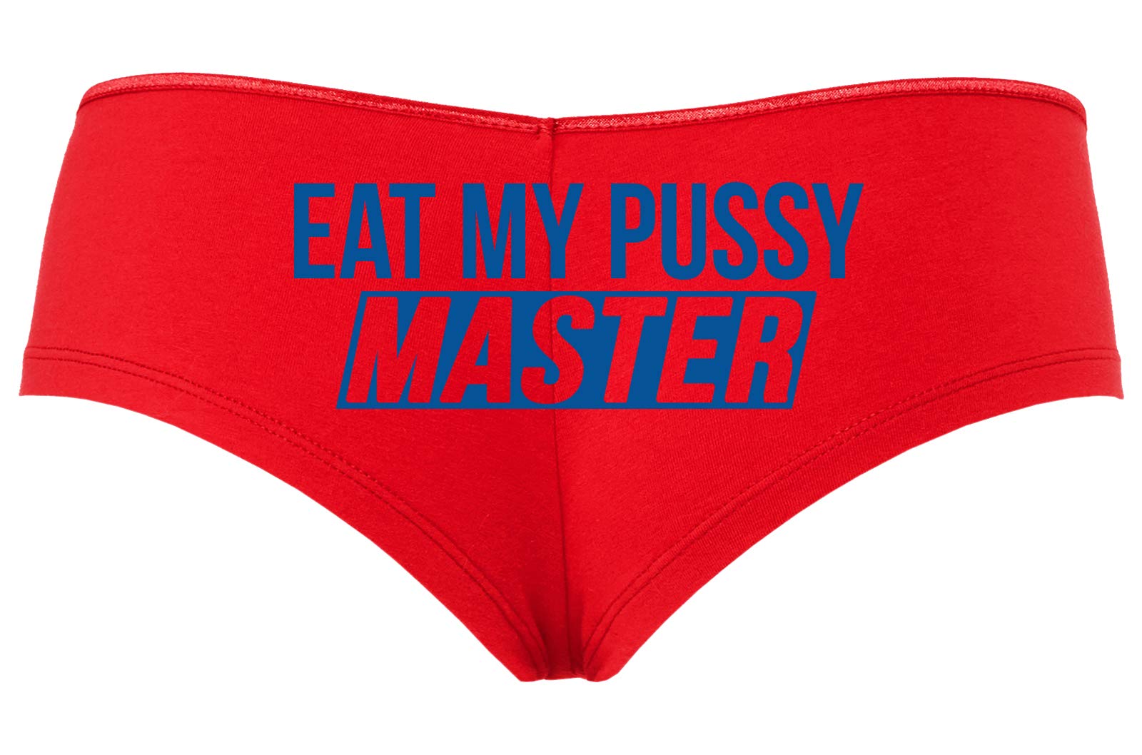 Sexy Red Boyshort Panties for Women - Oral Sex Lingerie, Playful & Slutty Underwear for Couples - Perfect for Role Play & Intimate Nights