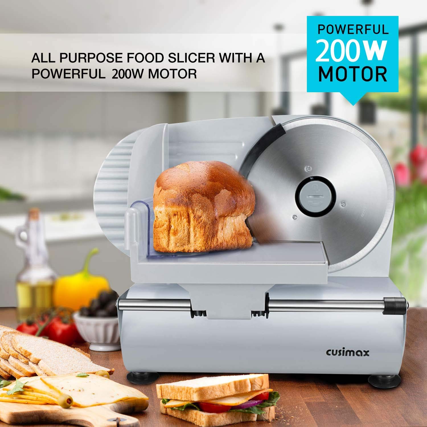 CUSIMAX Electric Meat Slicer - 7.5