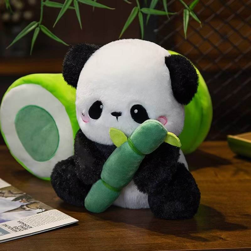 Adorable Panda Plush Toy Hidden Inside Bamboo - Cute Surprise Gift for Kids & Collectors | Perfect for Birthdays, Party Favors & Panda Lovers