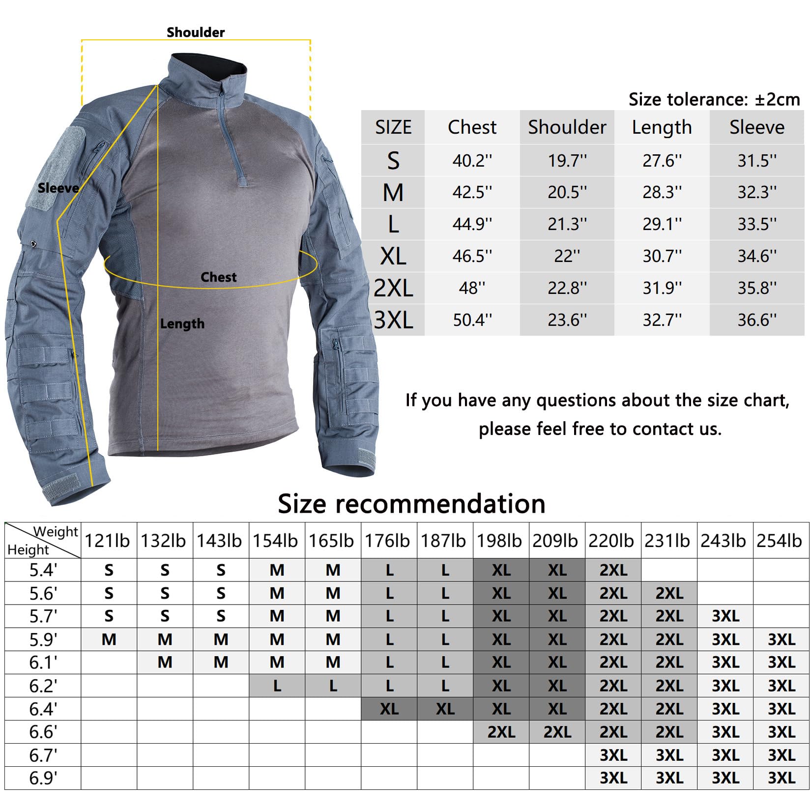 Multicam Combat Top Airsoft Shirt - Seamless Long Sleeve Tactical Shirt with Shoulder Cushion | Military Surplus Gear for Airsoft, Paintball & Outdoor Training