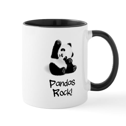 White/Black Inside - Panda's Rock! Mugs