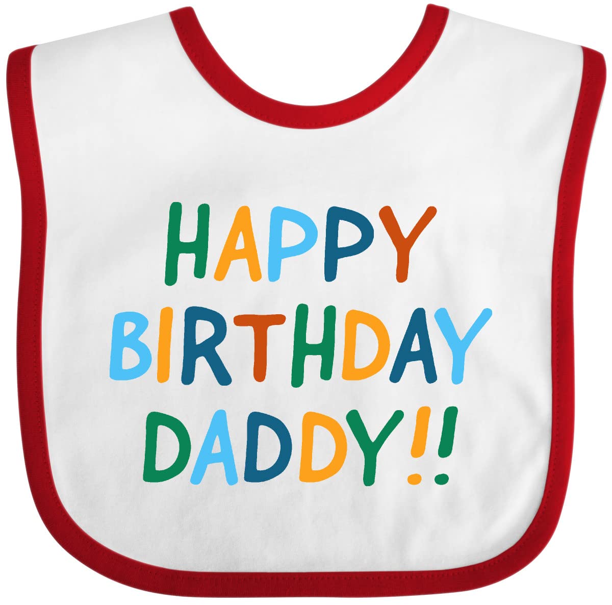 Inktastic Happy Birthday Daddy Baby Bib - Cute Personalized Gift for New Dads - Perfect for Birthday Celebrations & Photo Shoots