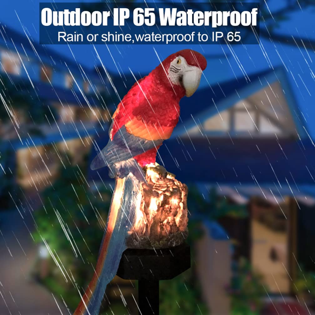 Beaupretty Solar Parrot Stake Light - Waterproof Outdoor Garden Decor with LED Solar Lamp, Parrot Design for Yard, Pathway & Patio Lighting (Solar Powered, Auto On/Off) - Perfect for Garden Decor, Walkway Illumination & Landscape Accent Lighting