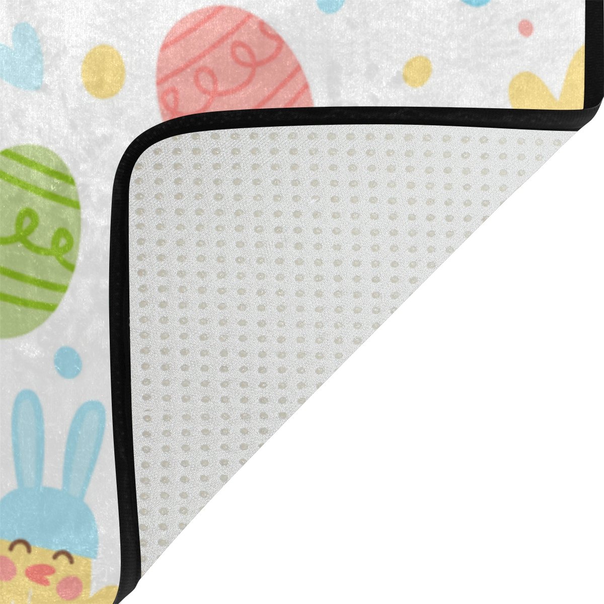 ALAZA U Life Cute Chicks Easter Eggs Shower Curtain Set with Matching Bathroom Rug - 60 x 72 Inch Waterproof Bath Decor for Spring & Easter Home Decor | Perfect for Kids' Bathroom, Holiday Themed Decorations