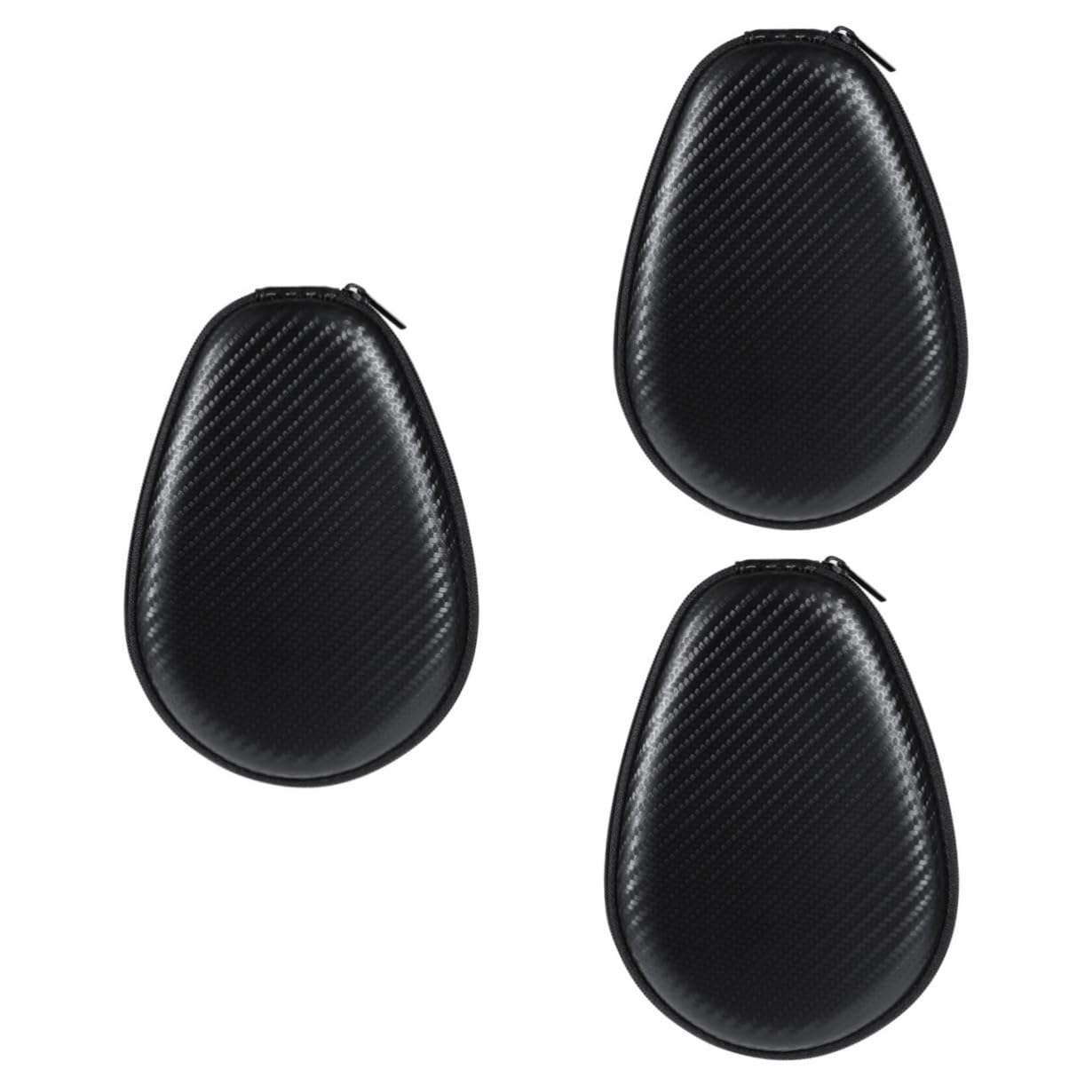 Angoily 3-Pack Over Ear Headphone Case - Protective Carry Bag for Headset Storage & Travel | Durable Earphone Pouch for AirPods Max, Sony, Bose (Black) - Perfect for Gym, Commute & Office Use