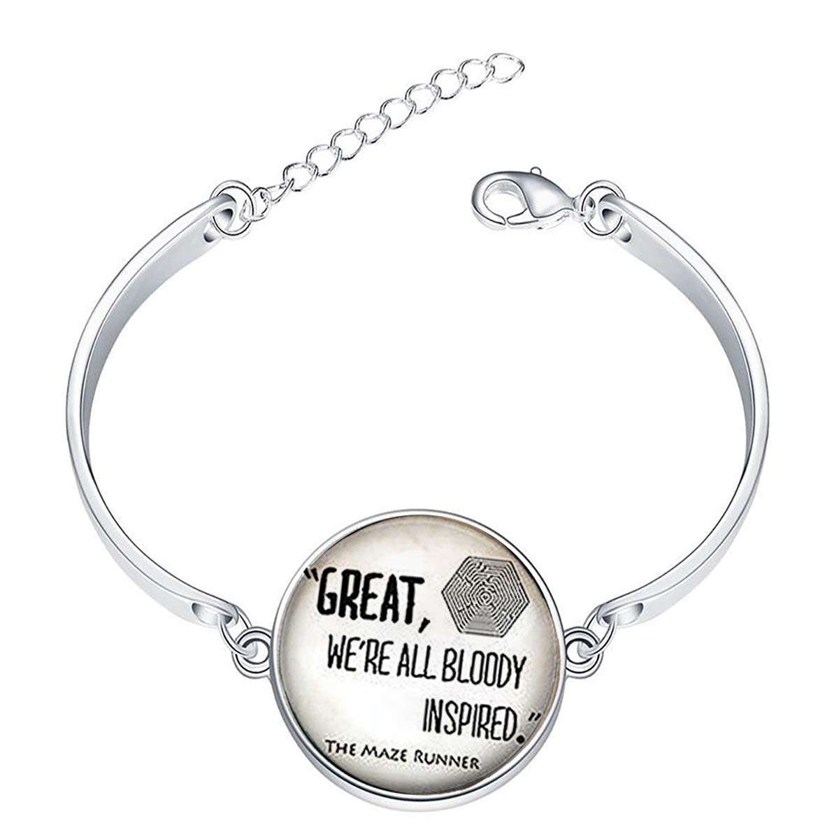 Adjustable Silver Maze Runner Quote Bracelet for Women - Fashion Chain Link Jewelry - Perfect for Gifts, Casual Wear & Special Occasions