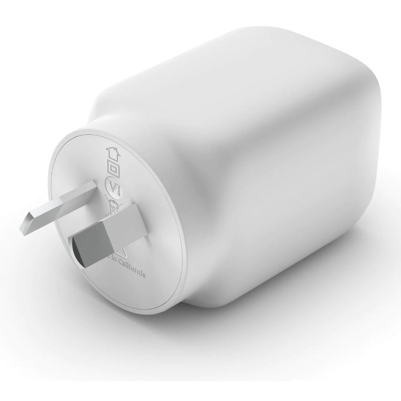 Belkin BOOST↑CHARGE PRO 65W USB-C Wall Charger - Fast Charging Adapter for MacBook Pro/Air, iPhone 15/14/13, iPad, Samsung Galaxy - Compact 65W Power Delivery for Home, Office & Travel (White)