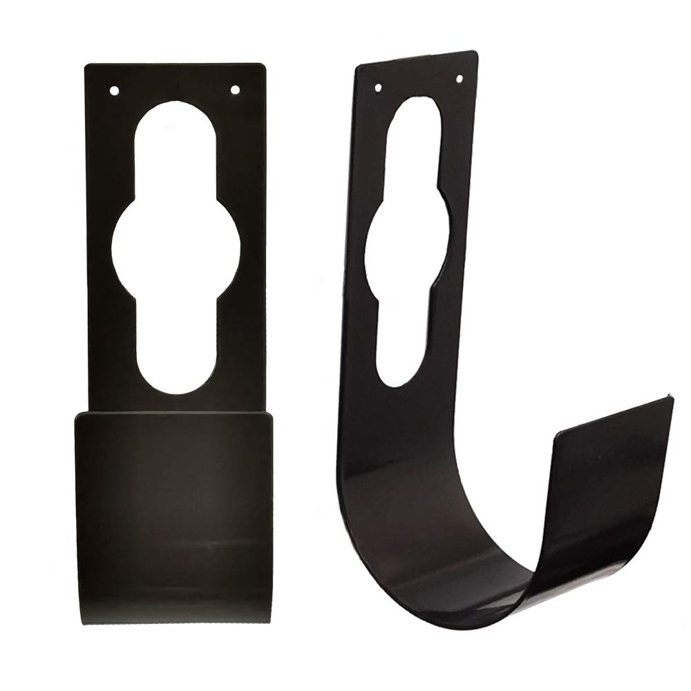 Heavy Duty Steel Garden Hose Hanger - 2 Pack Black Wall Mount Hook for Outdoor Hose Storage | Durable Metal Hose Holder for Expanding Water Hoses - Perfect for Yard, Garage & Garden Organization