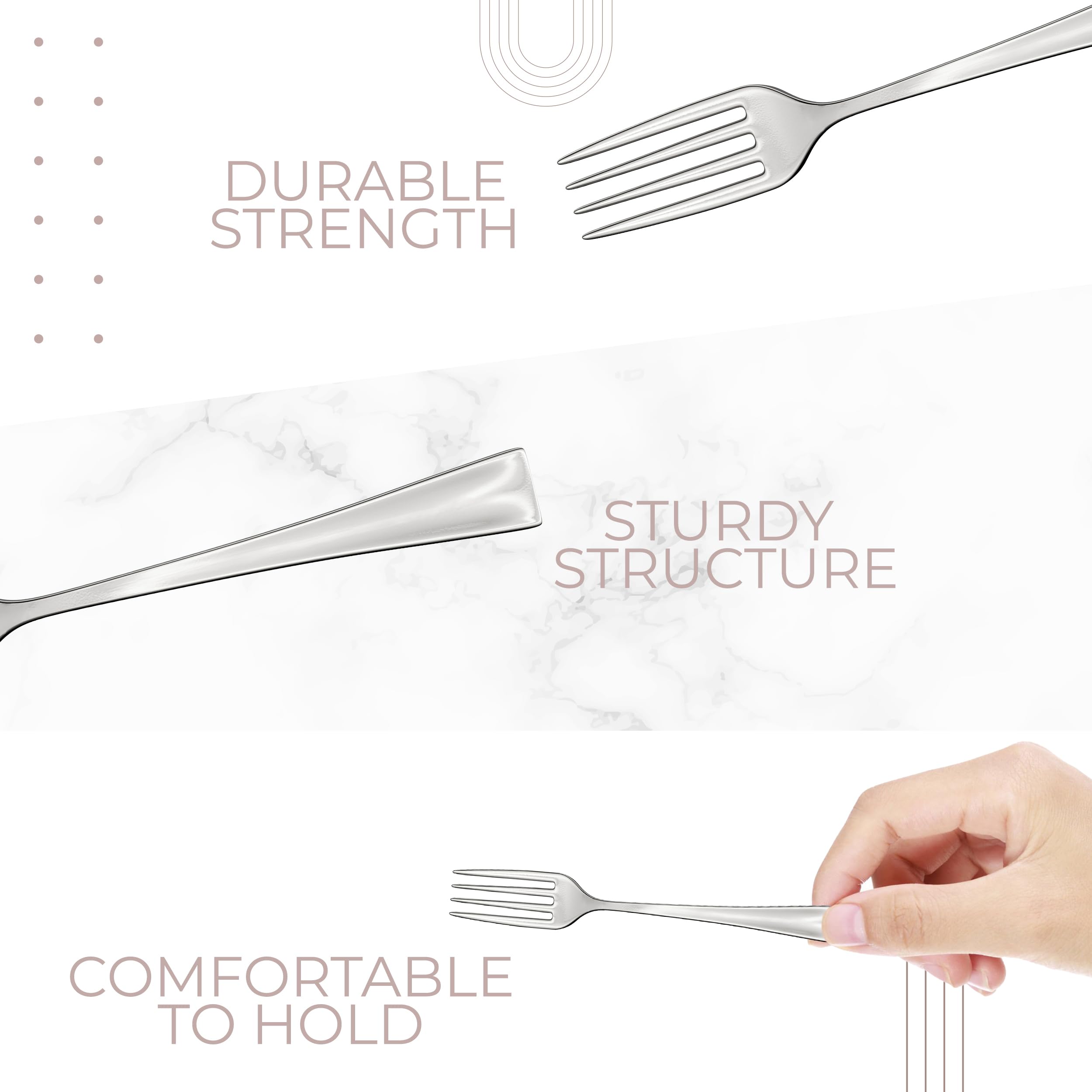 100-Pack Premium Plastic Mini Forks - Heavy Duty Silver-Look Dessert Forks for Parties, Catering & Tasting Events - Elegant Disposable Silverware for Weddings, Picnics & Buffets