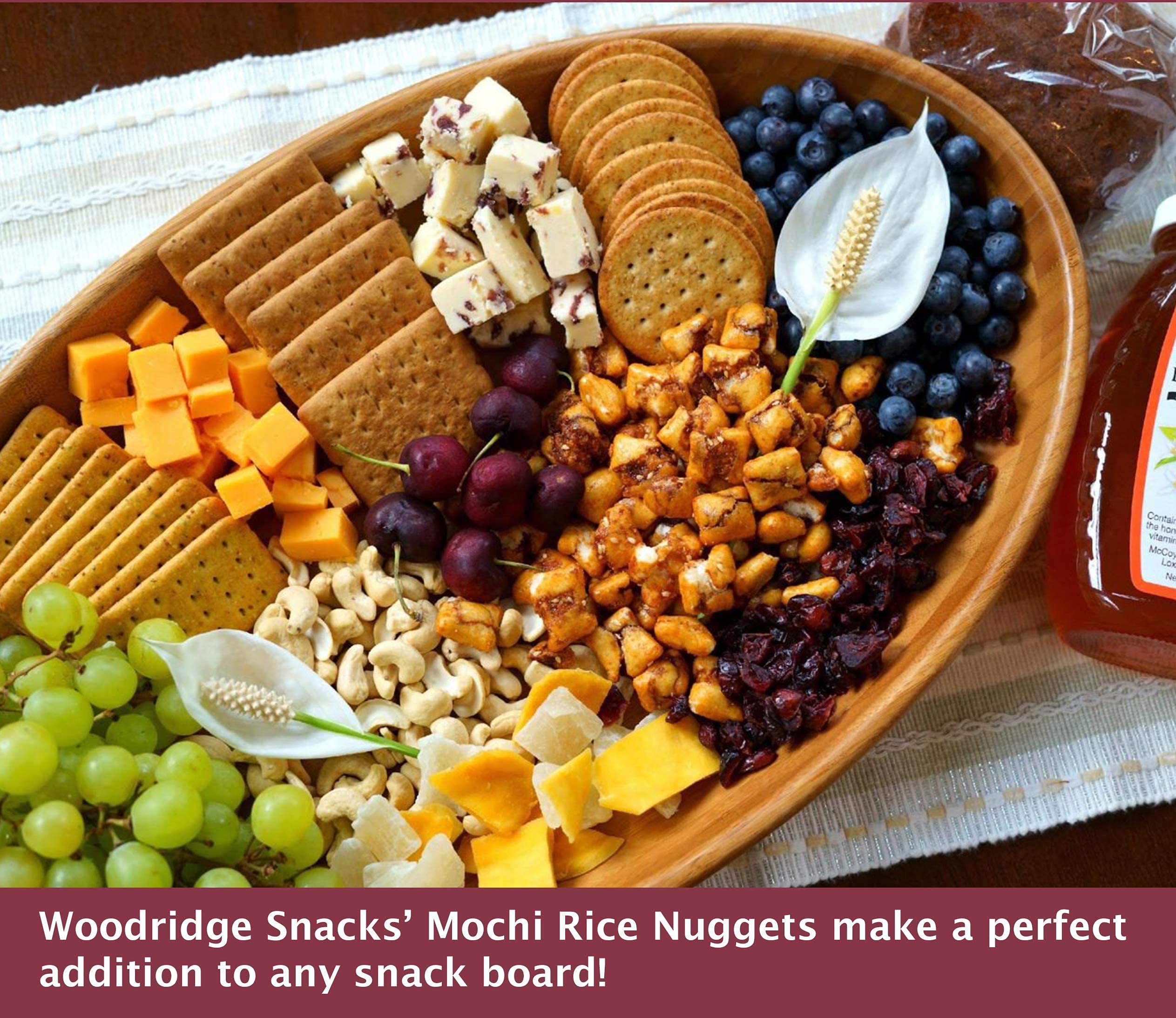 Woodridge Snacks Mochi Rice Nuggets Teriyaki Flavor - 12 Pack (3.17 Oz/90g Bags) | Crunchy Japanese Rice Crackers | Perfect for Parties, Snacking & Lunchboxes