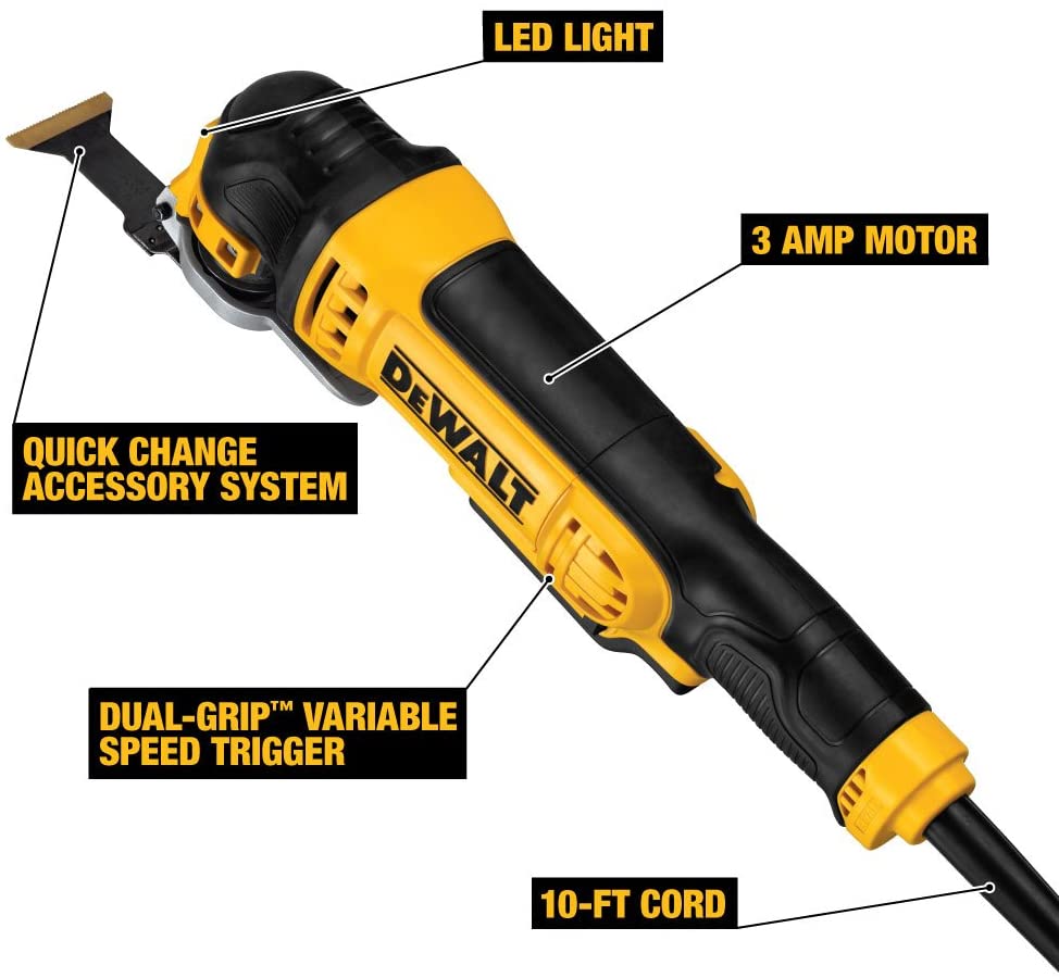 Refurbished DEWALT DWE315K Oscillating Multi Tool with Full Manufacturer Warranty - Perfect for DIY Projects, Home Renovations & Professional Construction Work