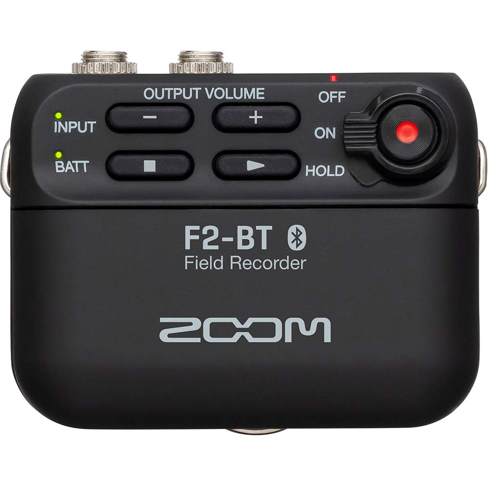 Zoom F2-BT Ultracompact Bluetooth Field Recorder with Lavalier Mic - 32GB Memory Card & Windbuster Included - Perfect for Podcasting, Interviews, and On-the-Go Recording