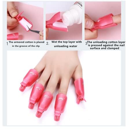 AISHU 10PCS Nail Polish Remover Clips - Acrylic Nail Art Soak Off Caps for Gel Polish Removal on Toenails & Fingernails - Perfect for At-Home Manicures & Salon Use